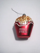 NEW FRENCH FRIES GLASS ORNAMENT