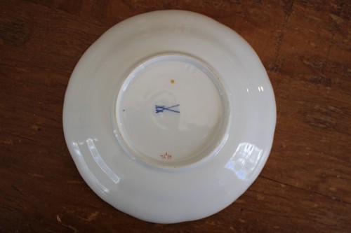 Antique Meissen Rich Court Dragon Orange Demitasse Cup & Saucer - Picture 4 of 11