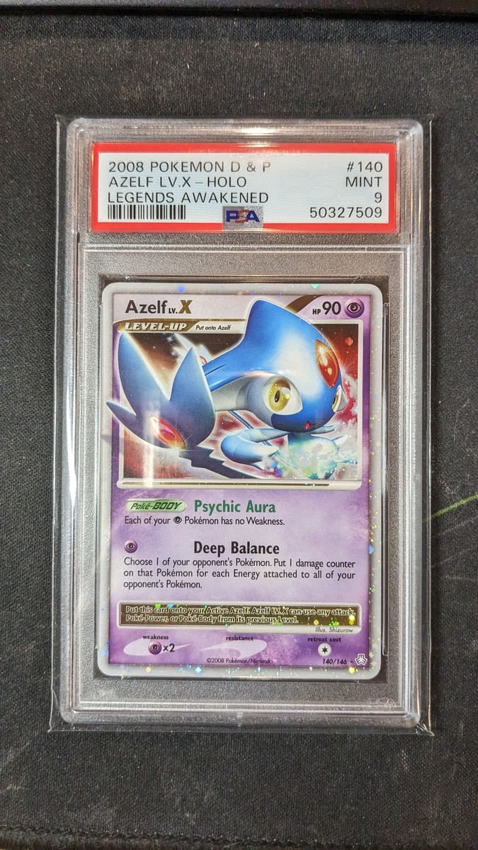 Azelf LV.x 140/146 Legends Awakened Pokemon Card PSA 9 MINT | eBay