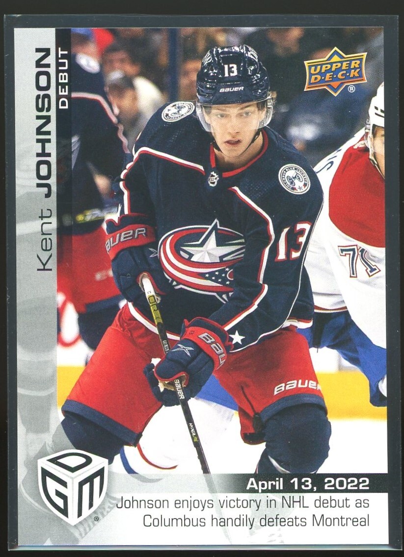 UPPER DECK NHLカード STATURE JOHN CARLSON CAPITALS 07/15 #14 送料無料 中古 IT1 Kent Johnson 2021-22 Upper Deck Game Dated RC #83 (1 of 999