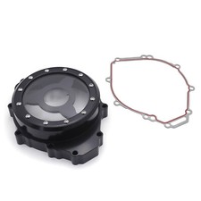 Cubierta del estator izquierdo CNC negro y transparente para Yamaha YZF R1 1998-2003