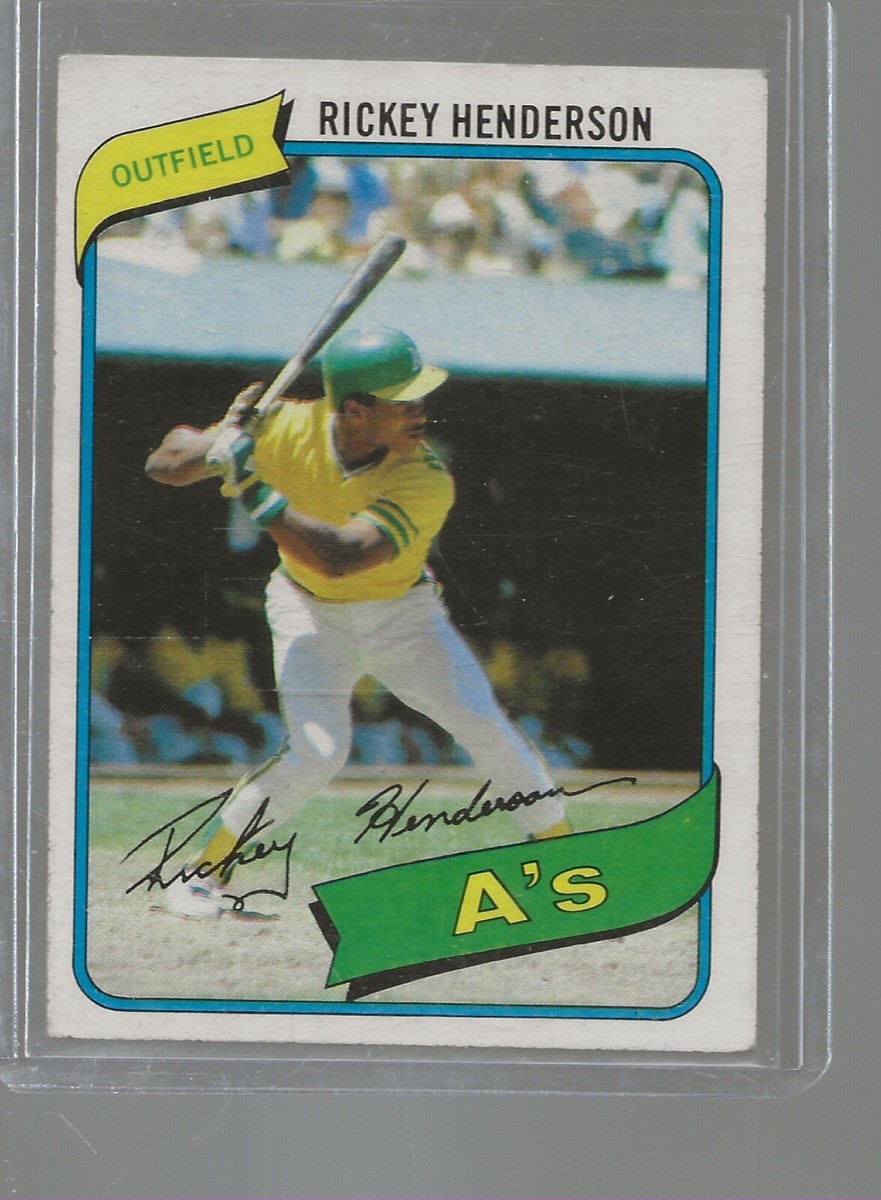 1980 Topps RICKEY HENDERSON #482 (RC) Rookie Card (VG-EX) HOF RIP