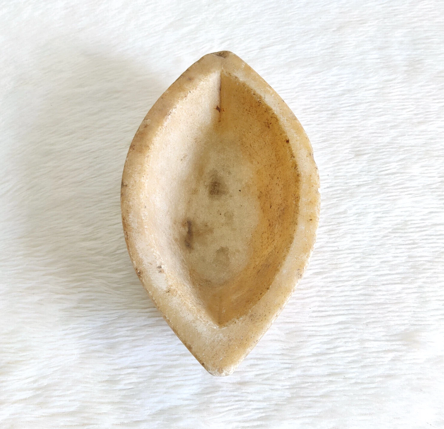 Antique Handmade Marble Stone Medicine Mortar Stoneware Old Collectible STO332