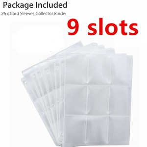 Details About 25 Card Sleeves Collector Binder Cards Yugioh Pokemon Holder Pp Cards Sheets
