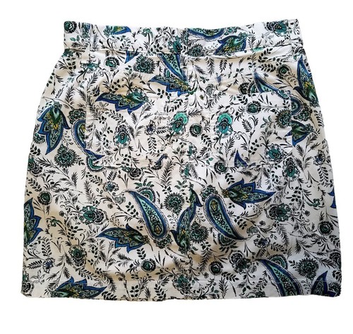 Croft & Barrow Womens Skort Size 8 Paisley Skirted Shorts Golf Pickleball Tennis - Picture 2 of 6