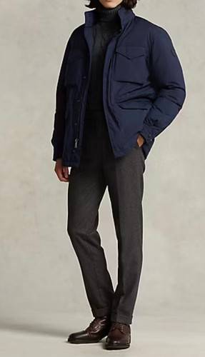 Polo Ralph Lauren Men's Multi Pocket Down Field Jacket Navy Size XL 54% off MSRP - Picture 9 of 19
