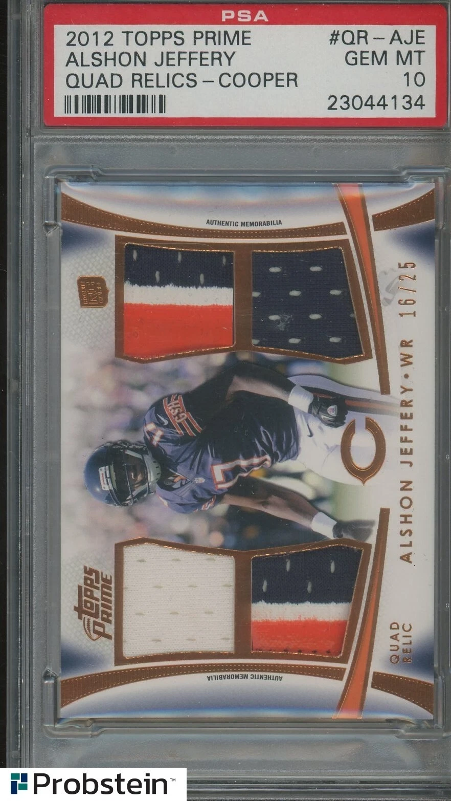 Alshon Jeffery Topps Prime Quad Relics #QRAJE Cooper