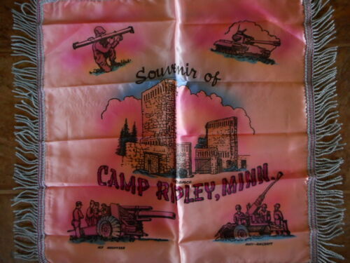 Camp Ripley MN Minnesota Military Vintage Pillow Souvenir Howitzer Tank - Picture 2 of 10