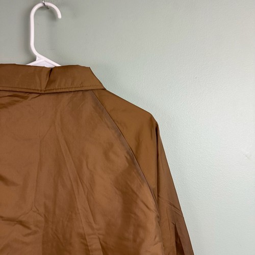 Vintage Haband Cotton Lined Snap Button Coach Jacket Size LG Brown Casual Coat - Picture 7 of 7