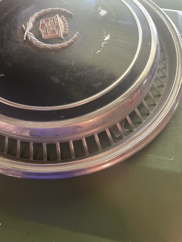 Cadillac Eldorado Wheel Cover Hubcap Black 1976 1977 1978 1974 1975 76 77 78 70s - Picture 4 of 11