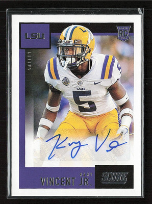 2021 Panini Chronicles Draft Picks Kary Vincent Jr. Score Rookie Auto #SA-KVI