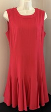BCBG MaxAzria Red Dress Kalyn Fit & Flare Jewel Dress Size 10 Petite RN 80734