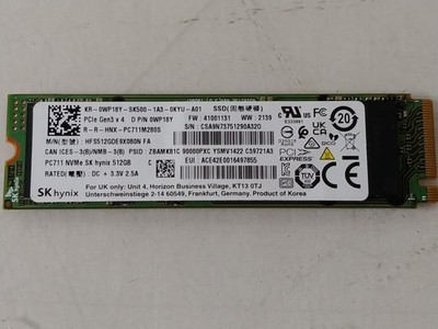 SK Hynix PC711 HFS512GDE9X080N 512 GB NVMe 80mm SSD