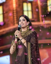 Bollywood Inspired Twill Net Saree Sequins Embroidery Festival Wear