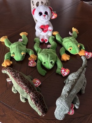 Ally's (2) with possible tag errors and 5 other Bennie Babies