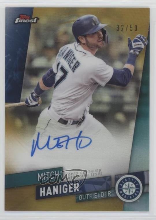 2019 Topps Finest Gold Refractor 32/50 Mitch Haniger #FA-MH Auto 1l2