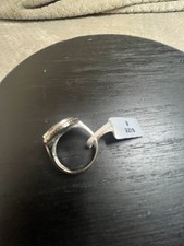 925 Sterling Silver Black Onyx Rectangular Ring, Size US 6 Vintage