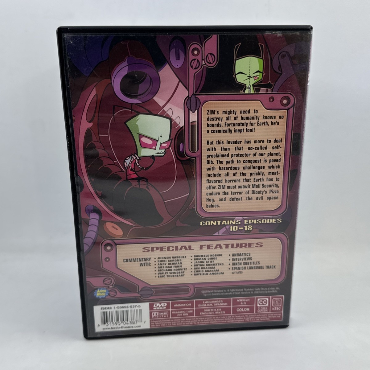 Invader Zim: Volume 1-3 DVD Missing 1 Disc Nickelodeon READ Oop