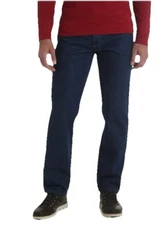 Men's Rustler Wrangler Classic Regular FIt Straight Leg Jeans 100% Cotton