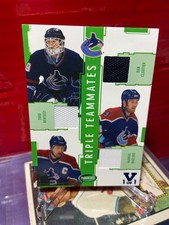 2002-03 Parkhurst Teammates #TT18 Dan Cloutier/Todd Bertuzzi/Markus Naslund 1/1