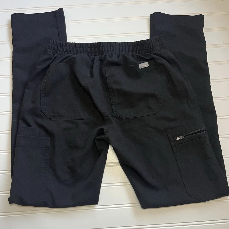 Figs техническая коллекция черный скраб набор S Catarina Top XS Yola узкий крой брюки - Изображение 4 из 4