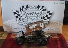 Steve Kinser 1/18 Chrome GMP 10th Anniversary Quaker State Sprint Car