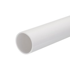 PVC Rigid Round Pipe 36mm ID 40mm OD 20cm/8" Length White High Impact