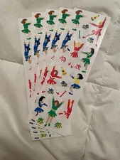 5 Mrs Grossmans Cheerleaders Stickers Acrobatics Pom Poms Formation Dance Cheer