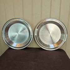 Saladmaster 9” Pie Pan No Drip Edge Plate Heavy Duty Stainless Steel Lot of 2