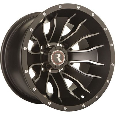 Raceline - A7727011-25 - Mamba Wheel, 12x7 - 2+5 Offset - 4/110 - Black/Polished