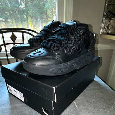 PUMA LaFrancé Men s Black Low Top Lace-Up Athletic Sneakers Solid Casual