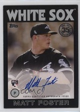 2021 Update 1986 Topps Baseball Black 1/199 Matt Foster #86A-MF Auto 0c2
