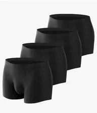 SIHOHAN Mens Boxers Briefs Shorts Trunk, Black, Size XL