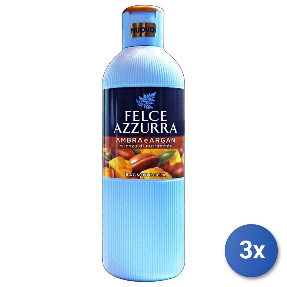 3X Felce Azzurra Bath 650 Ml. Amber/Argan