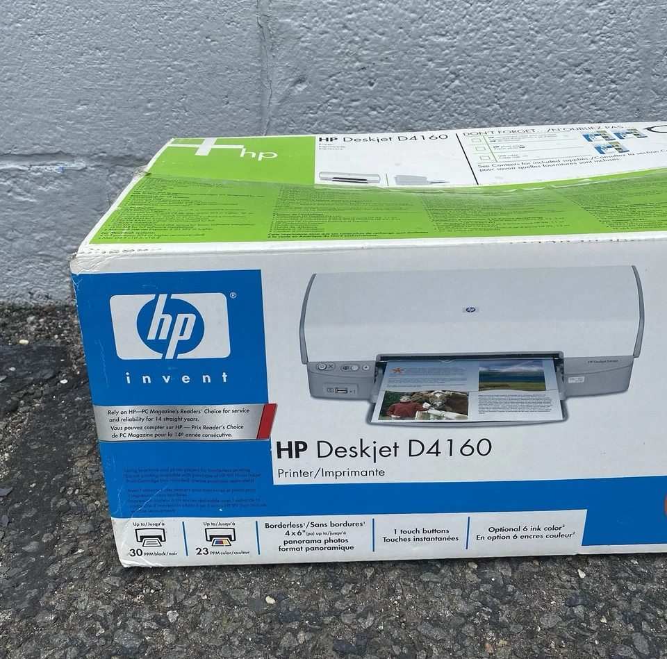 HP Deskjet D4160 Digital Photo Inkjet Printer ~ Complete New Old Stock ~Open Box - Image 2 of 4