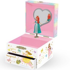 Musical Princess Jewelry Box for Girls - Kids Dancing 15x10x9 cm, Pink