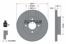 2x TEXTAR Bremsscheiben Vorne für NISSAN ALMERA I Hatchback (N15) 247mm
