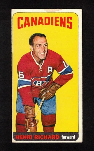 1964-65 HENRI RICHARD #48 Topps * Canadiens HALL OF FAME Star KEY SP Hockey Card