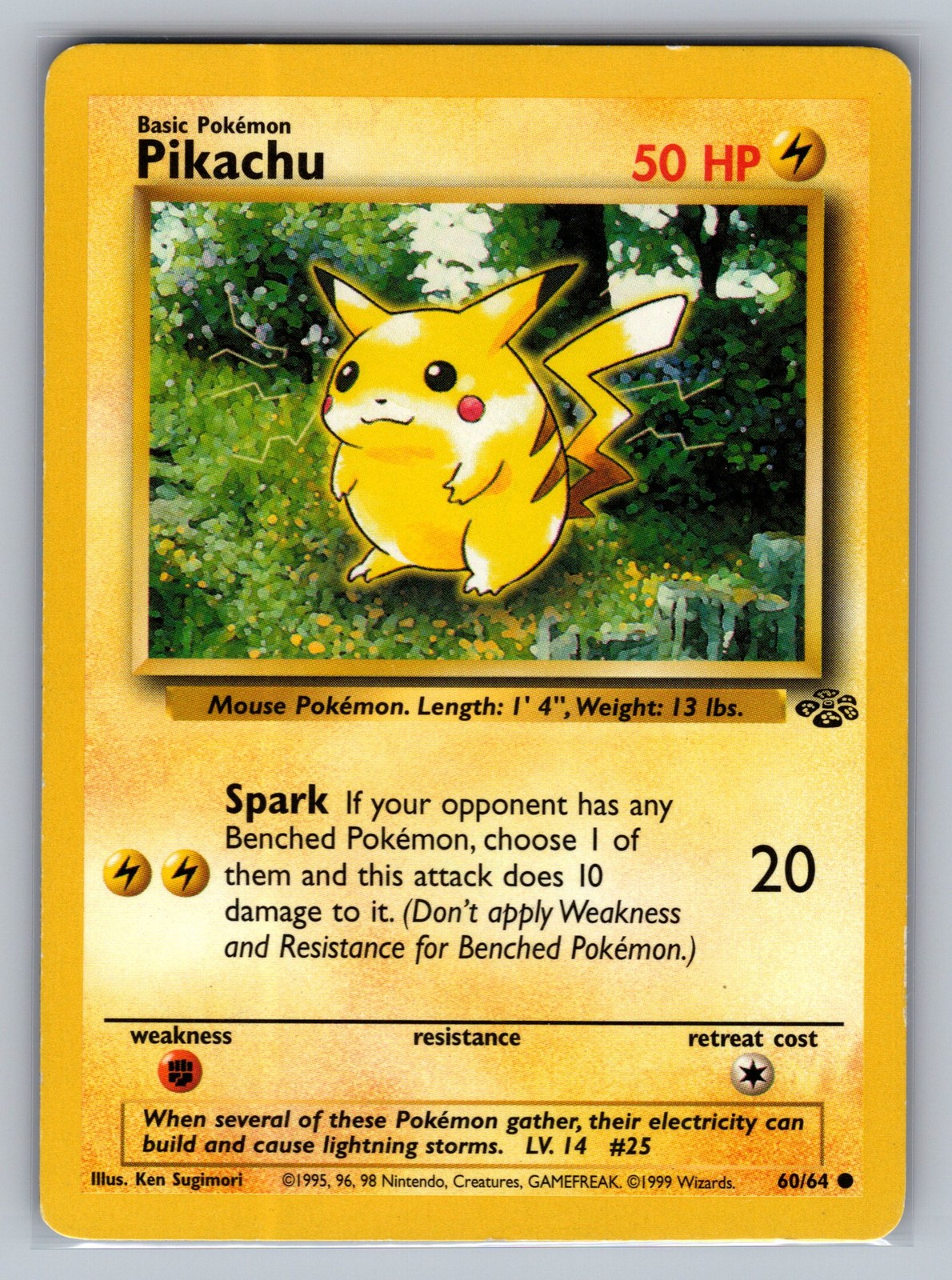 Pikachu Jungle #60/64 Common Pokemon Card