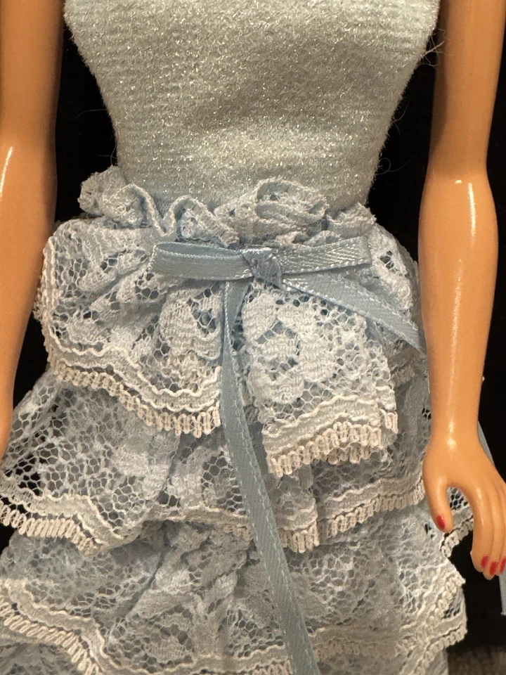 芭比礼服长裙金属扣自制复古风格无娃娃成人拥有 — 第 3/4 张图片