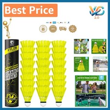 Stable Flight Nylon Badminton Shuttlecocks - 6 Pack for Practice  Matches
