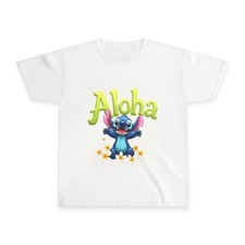 Youth Tee Cute 'Aloha' Stitch Graphic Kids T-Shirt