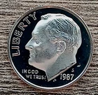1987-S Roosevelt Dime Proof — photo from another recent sale