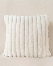 1 piece white fluffy pillow case cover