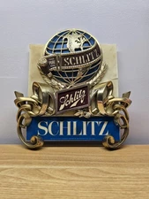 Vintage 1977 Plastic Schlitz Lighted Beer Sign Original Trade Pure Mark
