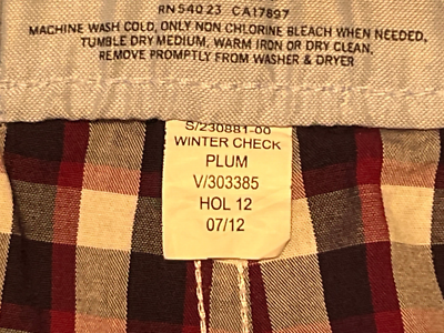 え。 ONE (1) Banana Republic™ Plum Check Cotton Boxer Men Underwear Sz