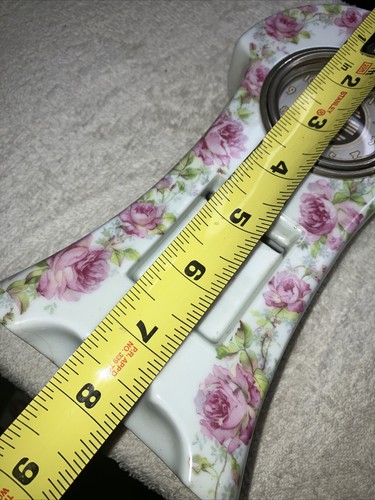 Vintage Delightful Antique Porcelain Bedroom Clock In Great Condition Working - Picture 12 of 13