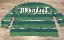 Disneyland Mickey and Friends Spirit Jersey Sweatshirt Disney Green Stripe