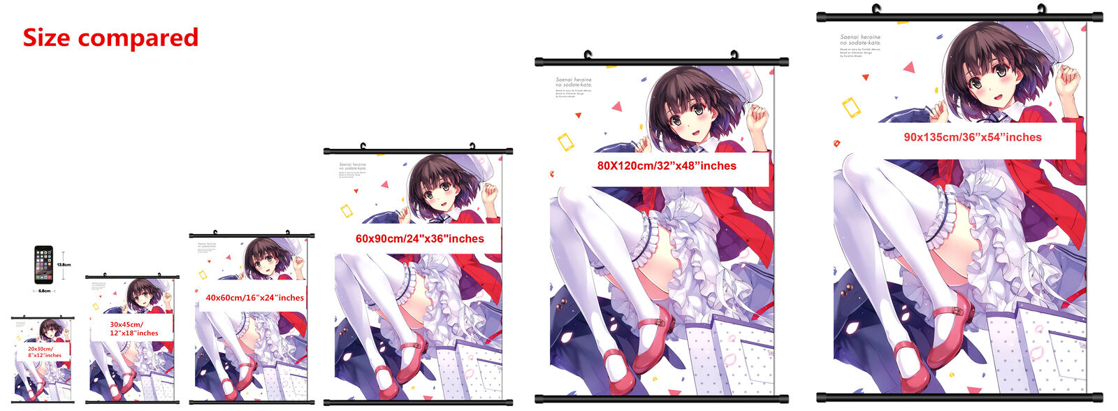  ROUNDMEUP 3D Kanojo Anime Fabric Wall Scroll Poster (32x46)  Inches : Home & Kitchen