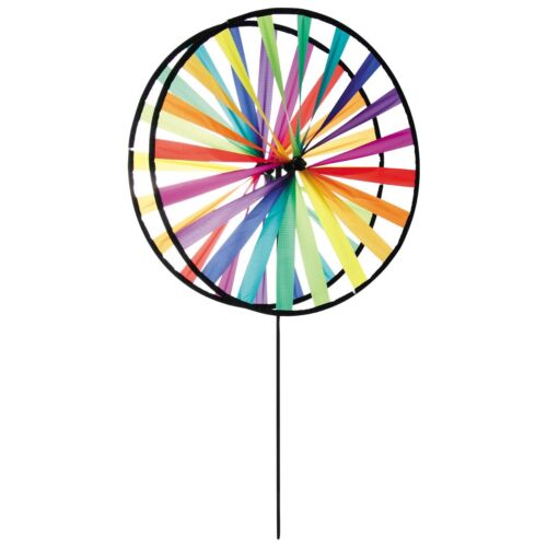 Windrad HQ Magic Wheel Giant Duett Rainbow Windspiel Doppel Windrad Erdspieß - Afbeelding 1 van 5
